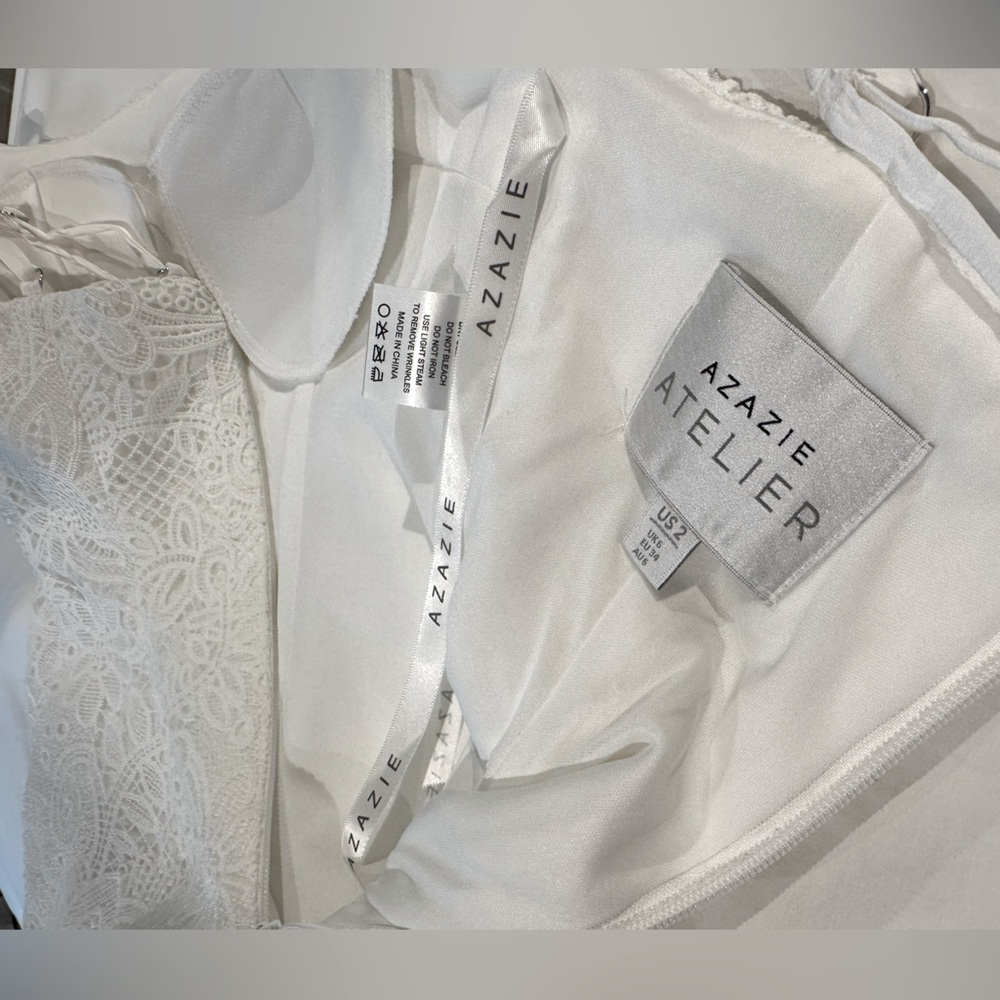 Azazie white Lace Dress - Picture 6 of 11